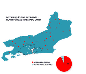 mapa filantrópicos rj